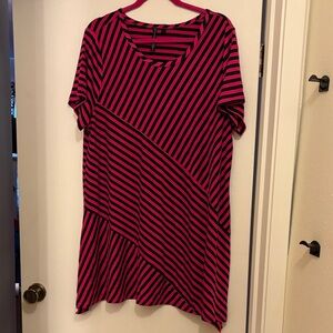 Striped Pink and Black Tunix